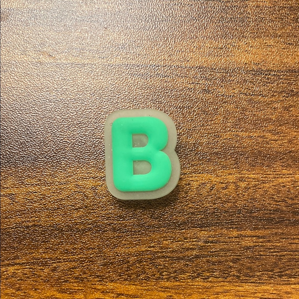 Green Letter B Crocs Charm